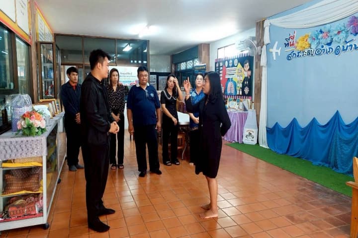 รอง อธ.วัชรีวรรณ ตรวจเยี่ยม สกร.ระดับอำเภอบ้านค่าย พร้อมติดตามงานสร้างห้องสมุดประชาชน
